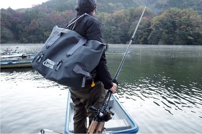 Abu Garcia Waterproof 2 Way Duffle Tote Bag Charcoal