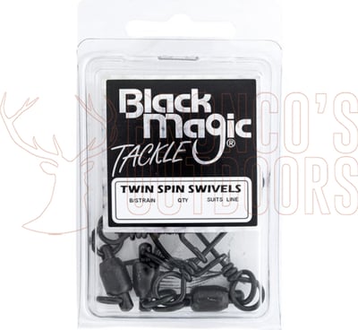 Black Magic Twin Spin Ball Bearing Swivels Economy Pack