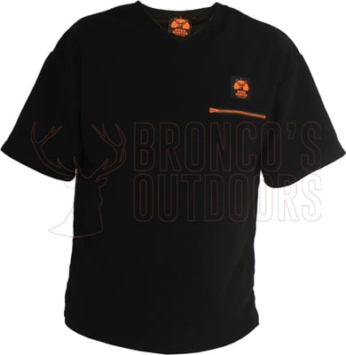 Bush Hunter Tussock V Zip Tee Black