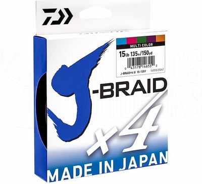 Daiwa X4 J-Braid Multi Colour 300m