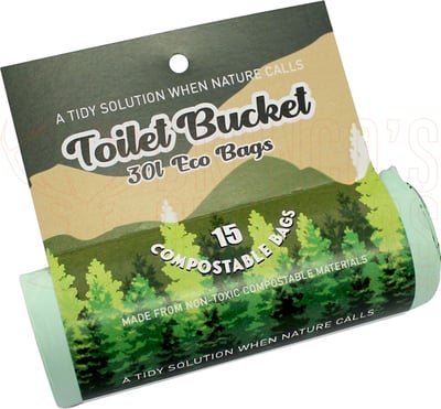 Ecoware Toilet Bucket Eco Bag 16 Bags per Roll