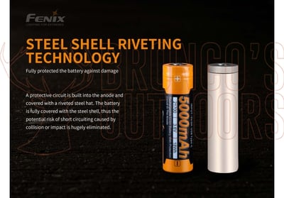 Fenix 21700 5000mAh Type-C USB Rechargeable Battery
