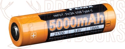 Fenix 21700 5000mAh Type-C USB Rechargeable Battery