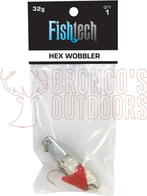 Fishtech Hex Wobbler Lure Silver 24gm