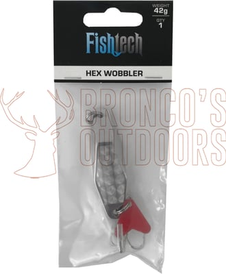 Fishtech Hex Wobbler Lure Silver 24gm