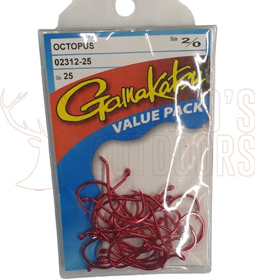 Gamakatsu Red Octopus Hook Value Pack
