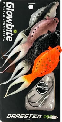Glowbite Dragster Lures Mixed 4 Pack Baby Flounder 120mm 5gm