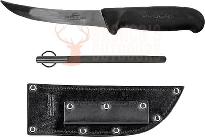Green River Boning Knife 150mm + Leather Sheath + Sharpening Steel