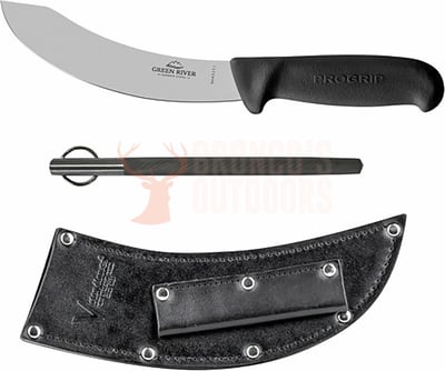 Green River Shepherds Knife 150mm Carbon Steel Blade + Sharpening Steel + Leather Sheath