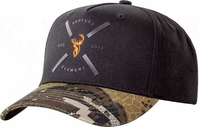 Hunters Element Cross Cap Black Desolve Veil Camo One Size