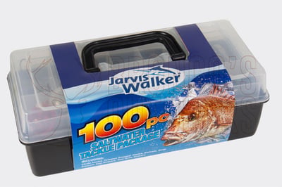 Jarvis Walker One Tray Tackle Box 100 Pieces Assorted Tackle