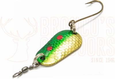 Kilwell Zed Spinner Fishing Lure Single Hook Green Gold 12gm