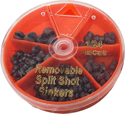 Monster Removable Split Shot Sinkers 124 Pieces