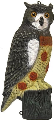 Outdoor Outfitters Large Owl Decoy for Bird Scaring and Magpie Attraction