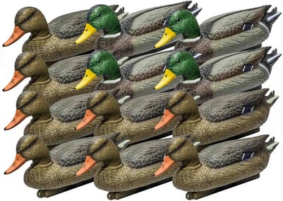 Outdoor Outfitters Mallard Family Duck Decoys 16" 12 Pack