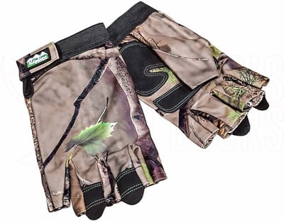 Ridgeline Tru Grip Fingerless Gloves Nature Green Camo