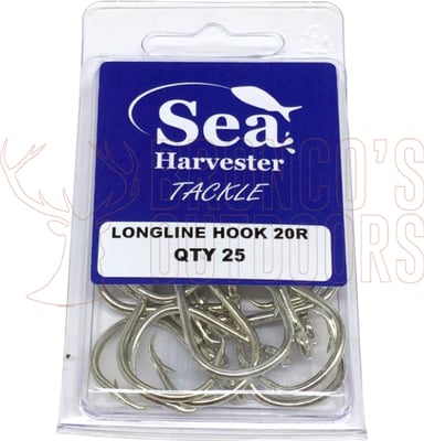 Sea Harvester Longline Hooks Size 20, 25 Pack