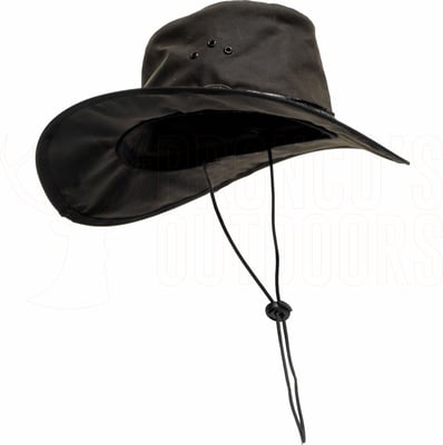 Selke 103 Cotton Oilskin Hat with Fly Band Brown