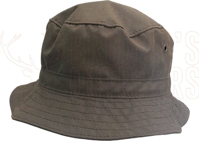Selke 111 Cotton Oilskin Bucket Hat Brown