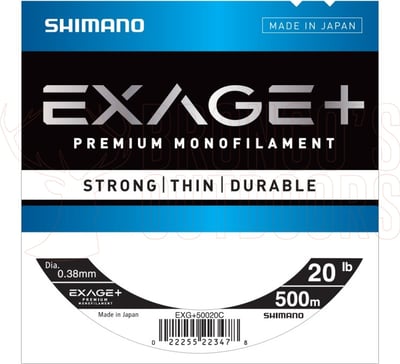 Shimano Exage+ Nylon Fishing Line 500m