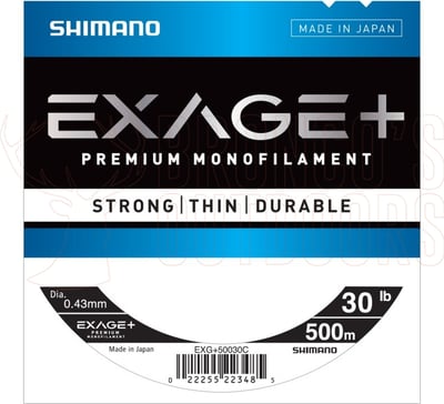 Shimano Exage+ Nylon Fishing Line 500m