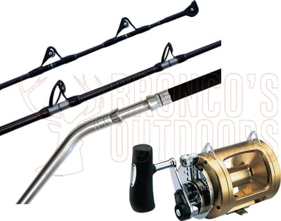 Shimano Status Bluewater Game Rod 5'6" 24-37kg Bent Butt Roller Tip + Shimano Tiagra 50WLRS Reel