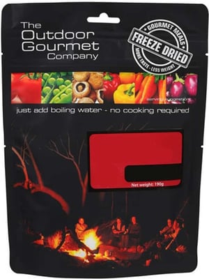 The Outdoor Gourmet Company Freeze Dried Food 2 Serve