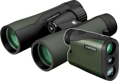 Vortex Crossfire HD 10x42 Binoculars + Vortex Crossfire HD 1400 Laser Rangefinder