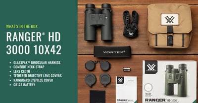 Vortex Ranger HD 3000 Laser Rangefinder Binocular 10x42